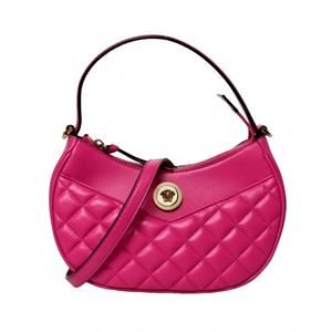 NEW VERSACE women's la medusa half moon hobo shoulder crossbody bag in pink